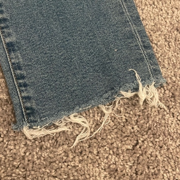 Mavi Ada Mid Rise Distressed Light Blue Wash  Boyfriend Jeans 24X27 - Picture 13 of 13